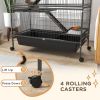 53.5"H Small Animal Cage 5-Level Metal Ferret Cage for Rabbits