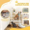 30"-41" Extra Wide Walk Through Dog Gate w/ Cat Door, 3-Inch & 5.5-Inch Extension Kits, 42" High