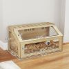 39 inch Hamster Cage Habitat with Acrylic Window & Openable Top for Dwarf Hamster, Gerbil, Guinea Pig, Rat, Oak