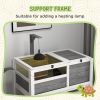 Tortoise Habitat with Shelf Storage Tortoise Gift Accessory with Weather Protection for Indoor, Light Gray