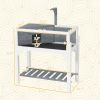Wooden Tortoise Habitat with Storage Shelf, Tortoise Enclosure with Clear Windows, Openable Top, Lamp Holder, Gray