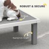 Wooden Dog Training Place Board, Dog Training Platform with Ladder, Pet Agility System for Indoor Outdoor, Gray
