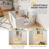 Whelping Box for Dogs with Retractable Light Stand, Washable Waterproof Pee Pad & Adjustable Door, 39" x 38" x 19"