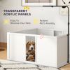 Whelping Box for Dogs with Retractable Light Stand, Washable Waterproof Pee Pad & Adjustable Door, 39" x 38" x 19"
