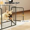 Heavy Duty Dog Playpen with Door for Small Dogs, 6 Panels, 23.5"H
