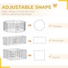 8 Panels Foldable Dog Playpen with Bottom Pad & Top Cover, 24" High