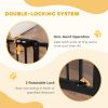 Pet Gate with Door Dog Gate and Barrier Indoor for Stairs Includes 7", 8", 12" Extensions Kit, 30 Inch Tall Pressure-Mounted Safety Gate, Black