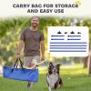 Set of 6 Dog Agility Training Equipment Adjustable Jump Bar Pet Exercise Kit with Carrying Bag (Blue)