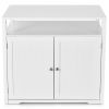 Wooden Cat Litter Box Enclosure Hidden Cat Washroom with Storage Layer
