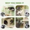 54" Cat Tree, Multi-Level Cat Tower with Scratching Posts, Cat Condos, Bed, Platforms, Ramp, Toy Ball, Beige