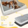 Whelping Box for Dogs with Retractable Light Stand, Waterproof Pad, Rail, Adjustable Height Door, 41" x 39"