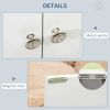 Elevated Dog Bowls for Large Dogs Pet Feeding Station with Stand, Storage, 2 Stainless Steel Food and Water Bowls, White, 23.6" x 11.8" x 14"