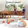 4 Piece Dog Agility Equipment w/ 4 Adjustable Width Doors, Carry Bag, Easy Assemble & Portable, Orange