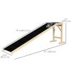 Pet Ramp Bed Steps for Dogs Cats Non-slip Carpet 74"L x 16"W x 25"H Natural