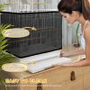 36" Bird Cage with Accessories, Handle, Mesh Cover, Tray, White