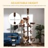 94"-102" Huge Cat Tree Ceiling High Cat Condo Scratching Post Activity Center Multi-Level Play House