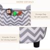 Pet Sofa Elevated Dog Bed Raised Cat Couch Puppy Furniture for Small Sized Dogs with Storage Removable Cushion Cover Grey