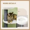 39" Cat Tree Tower, Multi-level Cat Activity Centre with Scratching Posts, Condo, Top Perch, Platforms, White