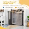 30"-32" Extra Wide Pet Gate Barrier with Small Door, 30"H Dog Gate with Safety Gate Barrier, Stair Pressure Fit, Black