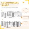 16 Panel 39" Height Heavy Duty Dog Playpen for Small Medium Large Dogs, Grey