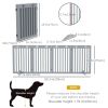 80" Extra Wide Freestanding Pet Gate with Support Feet, Light Grey
