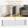 Wooden Freestanding Pet Gate w/ 2 Support Feet, White