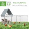 Walk In Chicken Run, Large Galvanized Chicken Coop, Hen Poultry House Cage
