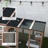 Wooden Cat Catio, 76"L Walk in Outdoor Cat House with Asphalt Roof, Platforms, Lockable Doors for 2-3 Cats, Brown