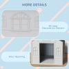 26" Plastic Dog House Outdoor with Air Vents, for Small Medium Dogs, Grey