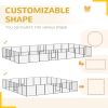 24 Panel 31.5" Height Heavy Duty Dog Playpen for Small Medium Dogs, Grey
