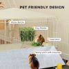 Small Animal Cage with Removable Pet Playpen, Guinea Pig Cage with Waterproof Pad, Hay Feeder, Water Bottle, Food Dish