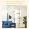 Floor-to-Ceiling Cat Tree Cat Climbing Tower with Sisal-Covered Scratching Posts Natural Cat Tree Activity Center for Kittens Cat Tower Furniture