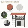 Wooden 2-Story Shelter for Feral Cats with Asphalt Roof, Stairs, Balcony, 30" x 20" x 29", White