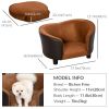 Dog Sofa, Cat Couch with Removable Washable Cushion, Elevated Pet Cat Sofa for Miniature Dogs, White