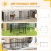 Dog Fence Outdoor 6 Panels 31.5" Height Steel Pet Exercise Pen Indoor, for Small and Medium Dogs