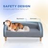 38" Dog Sofa for Dogs Up to 55 lbs, Gray