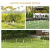 Dog Agility Kit Pet Obstacle Course Training Equipment Outdoor with Weave Poles, Carry Bag, Black