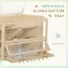 Wooden Large Hamster Cage Mouse Rats Small Animal Exercise Play House 3 Tier with Tray, Seesaws, Water Bottle