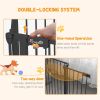 Dog Playpen DIY Adjustable, Puppy Play Pen Dog Fences Indoor with Automatically Close Lock, Pet Door for Doorway Stair