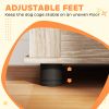 39" Dog Crate Furniture with 2 Doors, Adjustable Non-slip Foot Mats, for Large Dogs, Walnut Brown