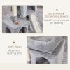 Plush Cat Tree Tower Activity Center with Sisal Scratching Post Scratching Board Perch Condo, Light Grey
