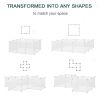 Small Animal Cage Plastic Chinchilla Cage 12 Panels for Bunny Chinchilla Guinea Pig, 18" x 14", White