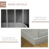 Wooden Dog Crate End Table, Dog Crate Furniture with Triple Doors, Puppy Crate for Small Dogs Indoor Use, Dark Gray