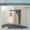 Tortoise Habitat with Shelf Storage Tortoise Gift Accessory with Weather Protection for Indoor, Gray