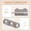 3PCs Cat Wall Shelves w/ Scratching Post, Perches, Steps, Ladder, Light Grey