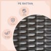 Outdoor Dog House Wicker Dog Bed with Soft Cushion Washable Cover, for Medium Large Dogs Indoor Outdoor, Blue
