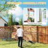 Outdoor Dog Run w/ Adjustable & Rotating Bowls, Waterproof UV-Resistant Cover, Secure Lock, 13.1' x 7.5' x 5.2'