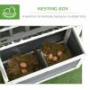 Wooden Chicken Coop with Run for 3-4 Chicken, Bunnies, Ducks