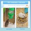 3-Tier Large Toy-Filled Steel Small Animal Cage, Includes Exercise Wheel, Water Bottle, Food Dish, Blue