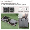 39" Travel Pet Carrier, Portable Soft-Sided Cat Carrier with Divider, Two Compartments, Cushions, & Storage Bag, Grey